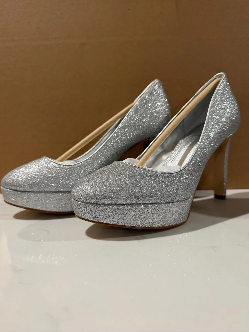 Michael Kors Chantal Platform Pump Silver